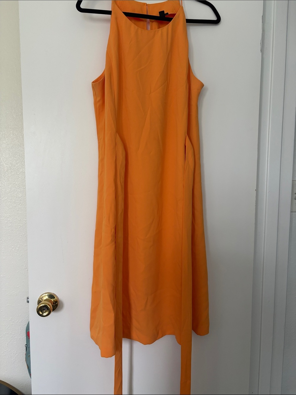 Ann Taylor Orange Midi Dress